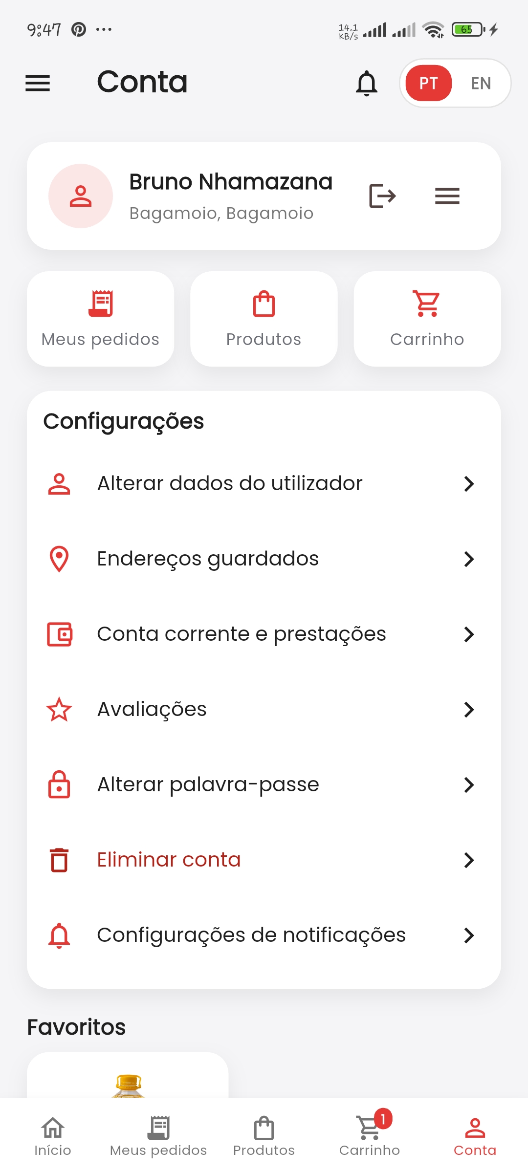 Conta do Meu Rancho